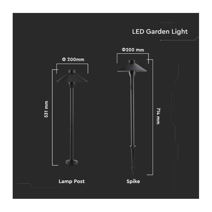 LED Āra lampa GARDEN LED/7W/230V 3000K IP65