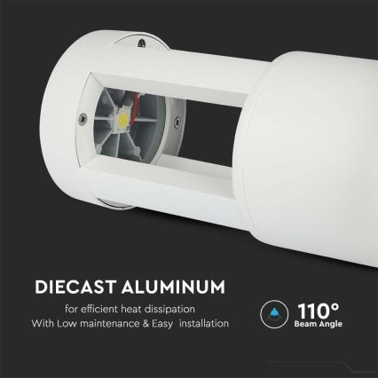 LED Āra lampa LED/10W/230V 25cm 4000K IP65 balta