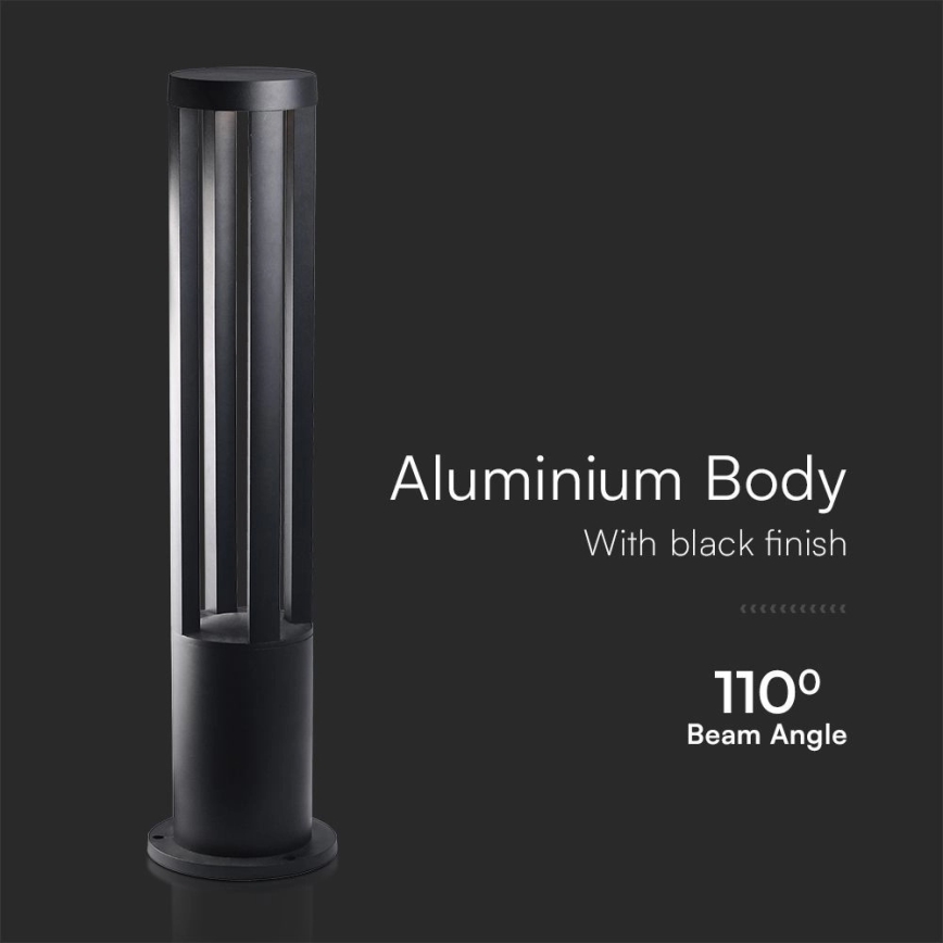 LED āra lampa LED/10W/230V 3000K IP65 80 cm melna
