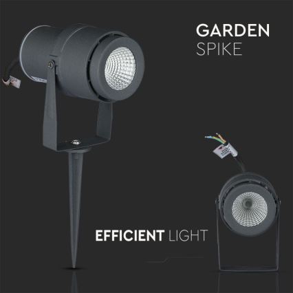 LED Āra lampa LED/12W/100-240V IP65 3000K pelēka