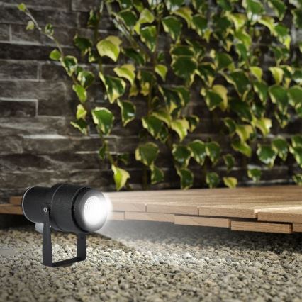 LED Āra lampa LED/12W/100-240V IP65 4000K melna