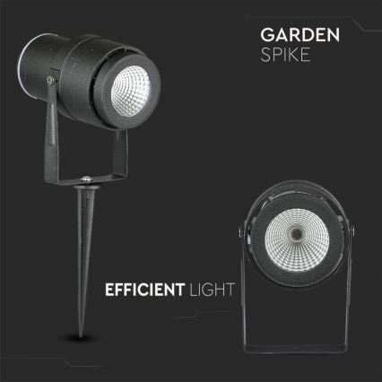 LED Āra lampa LED/12W/100-240V IP65 4000K melna
