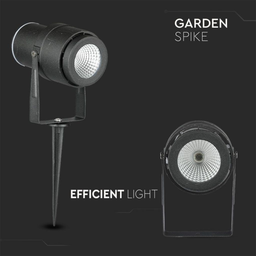 LED Āra lampa LED/12W/100-240V IP65 4000K melna