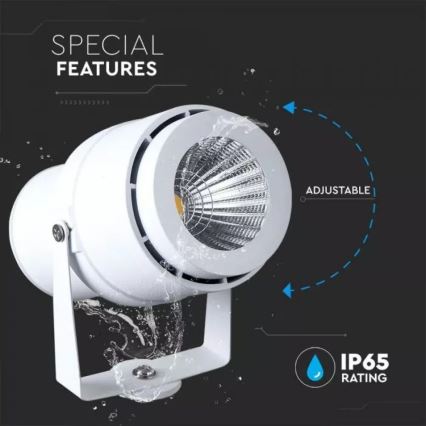 LED Āra lampa LED/12W/100-240V IP65 balta - zaļa lampa