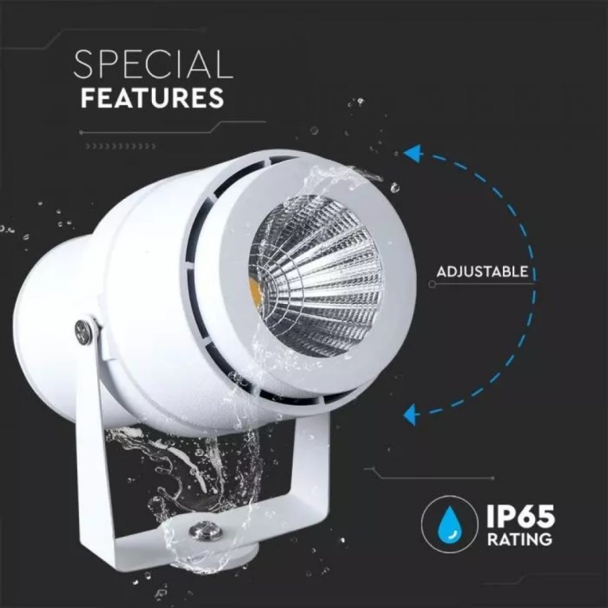 LED Āra lampa LED/12W/100-240V IP65 balta - zaļa lampa