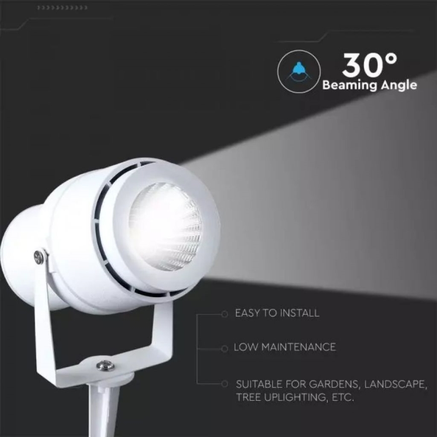 LED Āra lampa LED/12W/100-240V IP65 balta - zaļa lampa