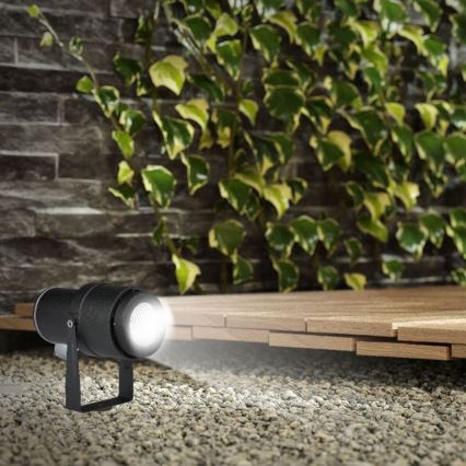 LED Āra lampa LED/12W/100-240V IP65 melna - zaļa lampa