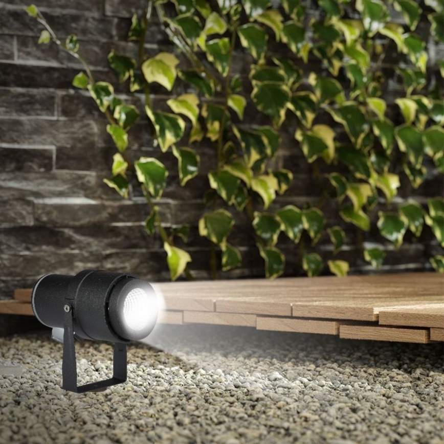 LED Āra lampa LED/12W/100-240V IP65 melna - zaļa lampa