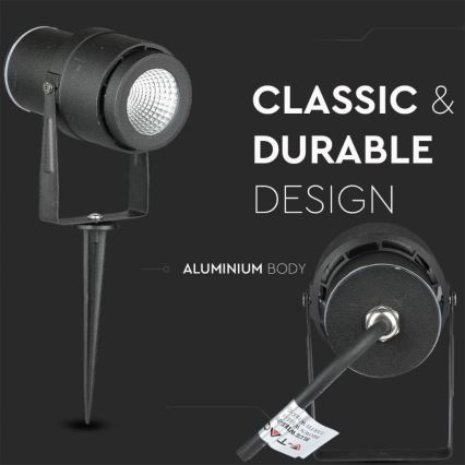 LED Āra lampa LED/12W/100-240V IP65 melna - zaļa lampa