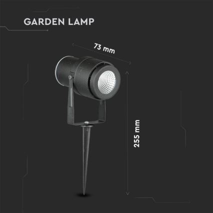 LED Āra lampa LED/12W/100-240V IP65 melna - zaļa lampa