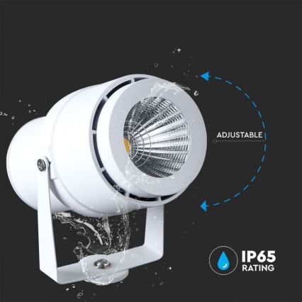 LED Āra lampa LED/12W/110-240V IP65 3000K balta