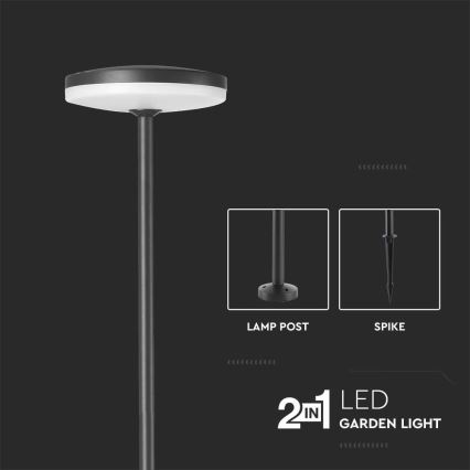 LED Āra lampa LED/12W/230V 3000K IP65 antracīta