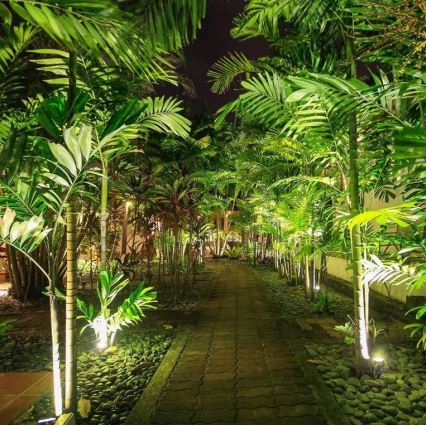 LED Āra lampa LED/12W/230V 3000K melna IP65