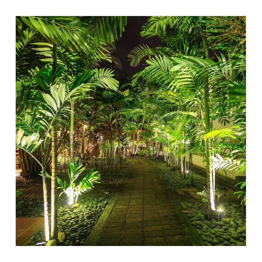 LED Āra lampa LED/12W/230V 3000K melna IP65