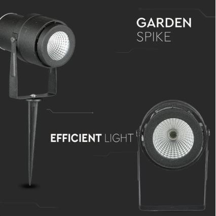 LED Āra lampa LED/12W/230V 3000K melna IP65