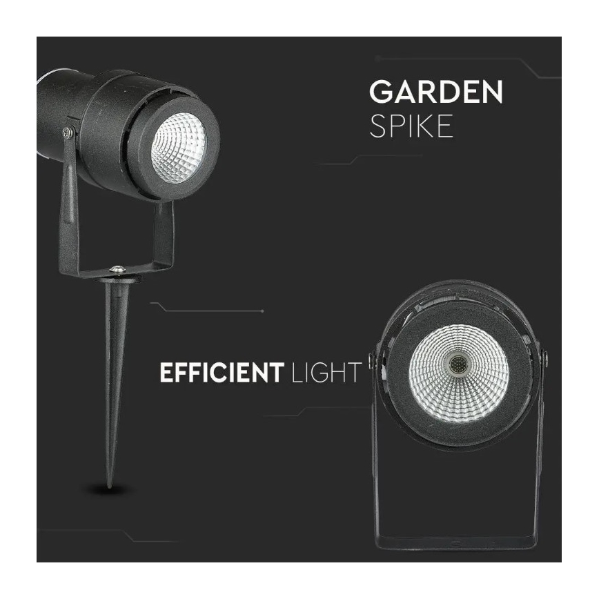 LED Āra lampa LED/12W/230V 3000K melna IP65
