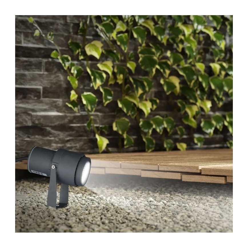 LED Āra lampa LED/12W/230V 4000K antracīta IP65