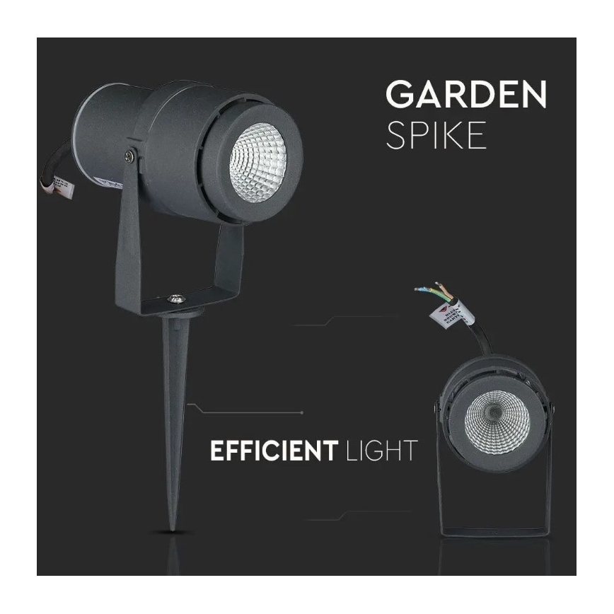 LED Āra lampa LED/12W/230V 4000K antracīta IP65