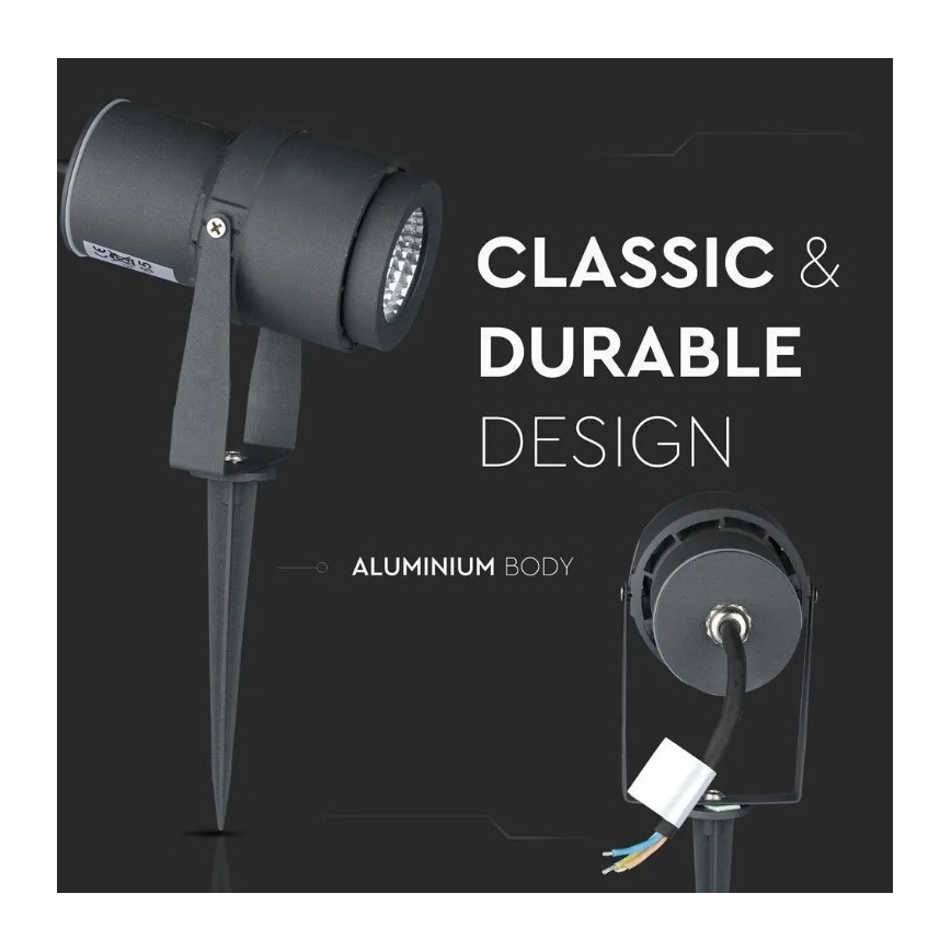 LED Āra lampa LED/12W/230V 4000K antracīta IP65