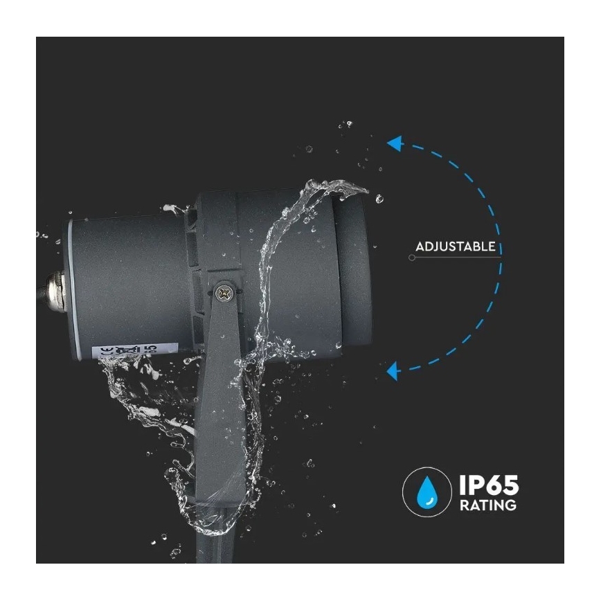 LED Āra lampa LED/12W/230V 4000K antracīta IP65