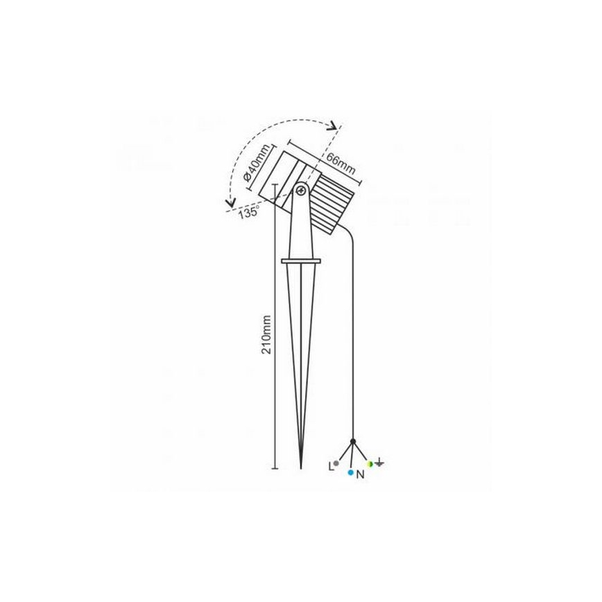 LED Āra lampa LED/3W/230V 4000K IP67 melna