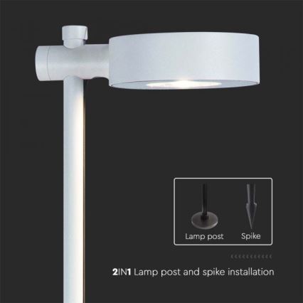 LED āra lampa LED/7W/230V 3000K IP65 balta 102 cm