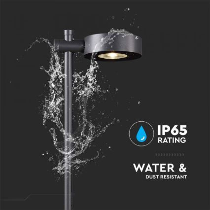 LED āra lampa LED/7W/230V 3000K IP65 melna 102 cm