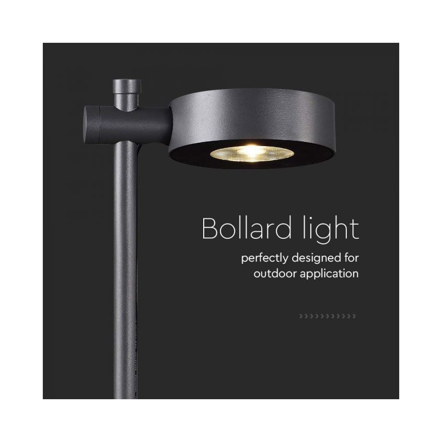 LED āra lampa LED/7W/230V 3000K IP65 melna 102 cm