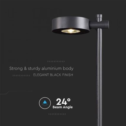 LED āra lampa LED/7W/230V 4000K IP65 melna