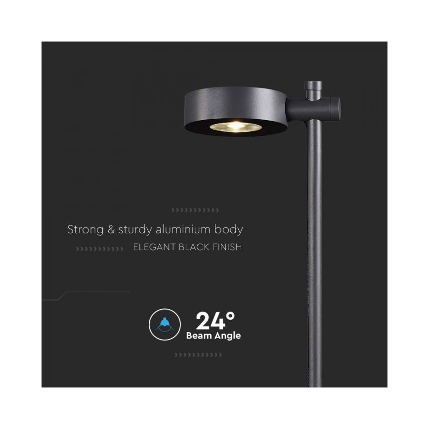 LED āra lampa LED/7W/230V 4000K IP65 melna