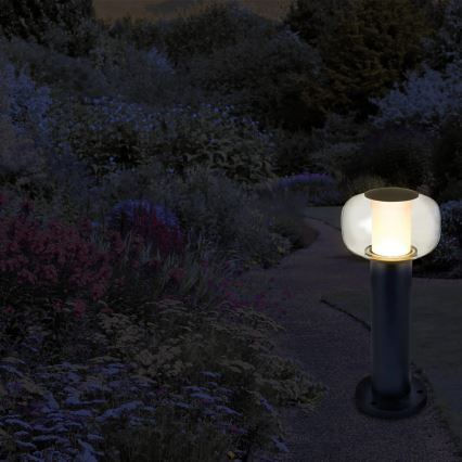 LED Āra lampa MALAGA LED/12W/230V 40 cm IP44 melna
