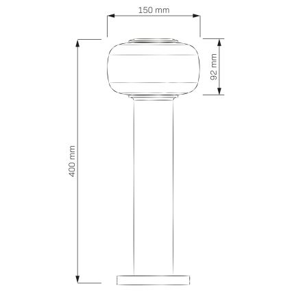 LED Āra lampa MALAGA LED/12W/230V 40 cm IP44 melna