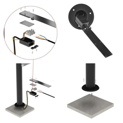 LED Āra lampa NIKA LED/12,5W/230V IP44 80 cm