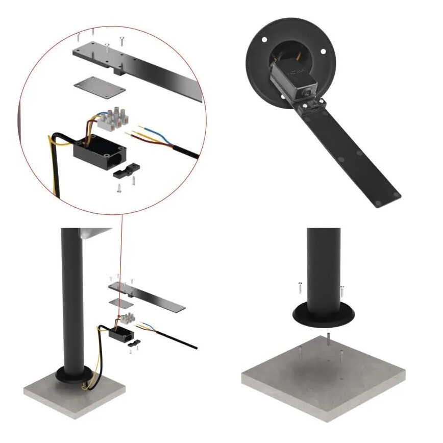 LED Āra lampa NIKA LED/12,5W/230V IP44 80 cm