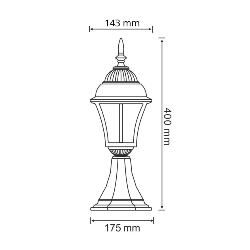 LED Āra lampa PARIS 2 1xE27/4,9W/230V
