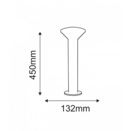 LED Āra lampa PIRAMIDA 1xLED/6,5W/230V IP44 45 cm