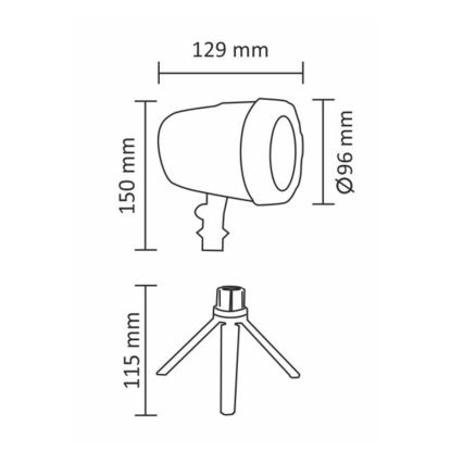 LED Āra lāzera projektors LED/5W/230V IP44