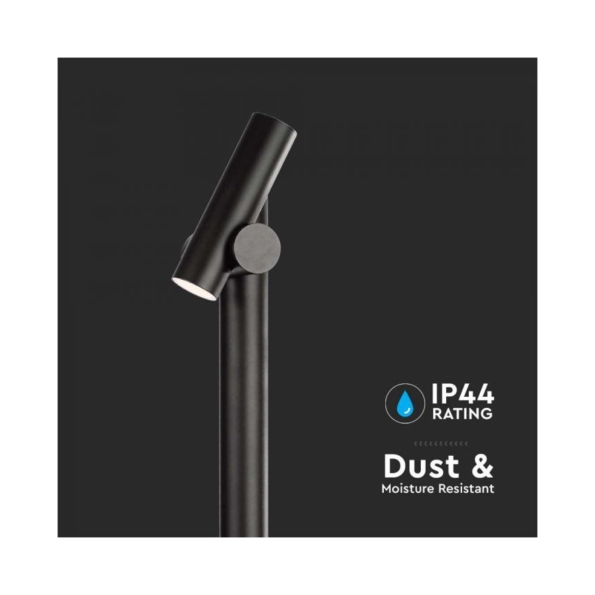 LED Āra locāma lampa LED/4W/230V 3000K IP44 100 cm melna