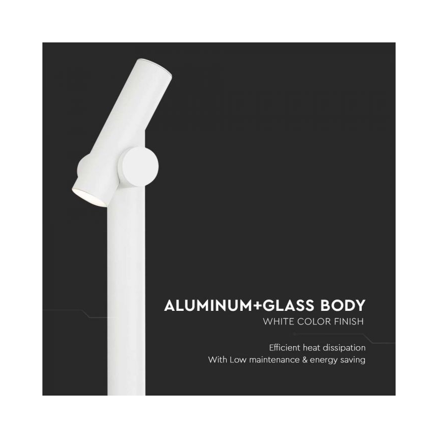 LED Āra locāma lampa LED/4W/230V 4000K IP44 100 cm balta