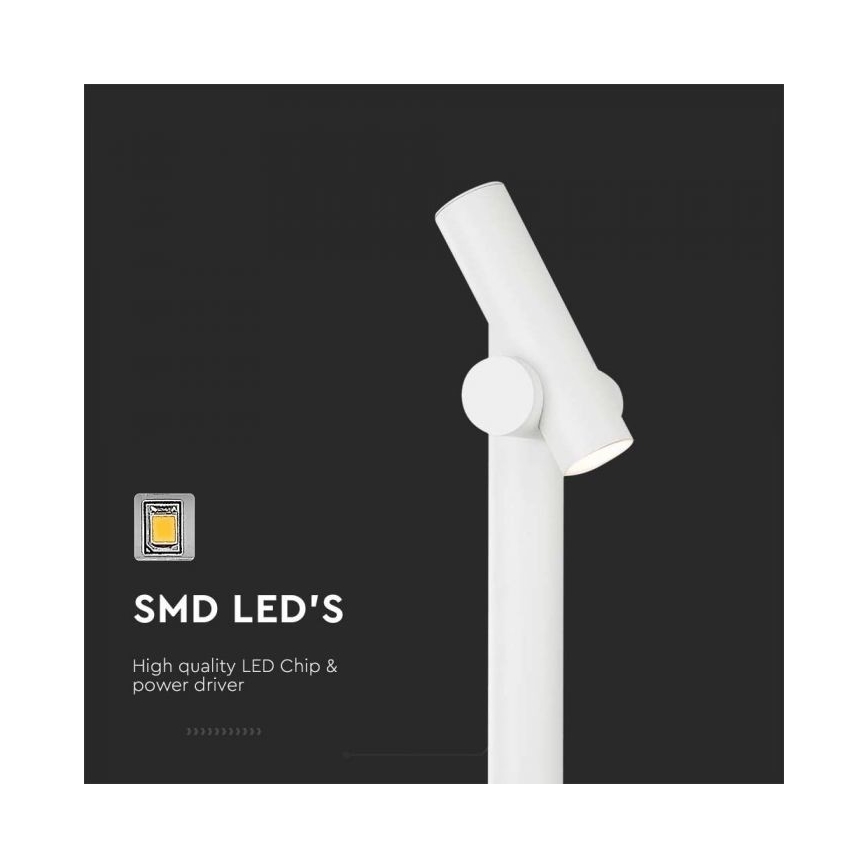 LED Āra locāma lampa LED/4W/230V 4000K IP44 100 cm balta