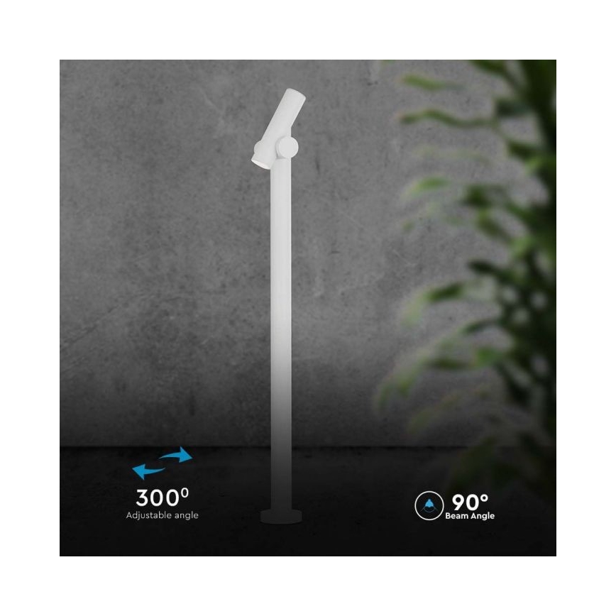 LED Āra locāma lampa LED/4W/230V 4000K IP44 100 cm balta