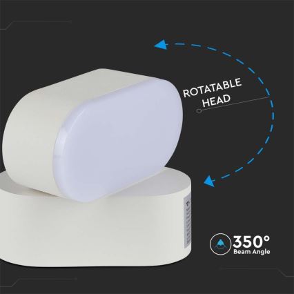 LED Āra pielāgojama sienas lampa LED/5W/230V 3000K IP65 balta