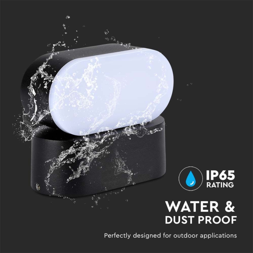 LED Āra pielāgojama sienas lampa LED/5W/230V 3000K IP65 melna