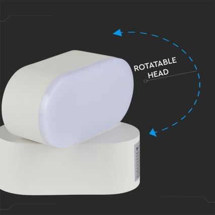 LED Āra pielāgojama sienas lampa LED/5W/230V 4000K IP65 balta