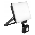 LED āra prožektors ar kustības un krēslas sensoru LED/50W/230V 4500K IP65 melns