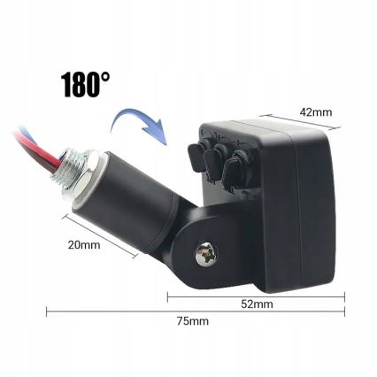 LED Āra prožektors ar sensoru LED/100W/230V 4000K IP65 melna
