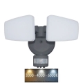 LED Āra prožektors ar sensoru LED/24W/230V 3000/4000/6000K IP54 antracīta