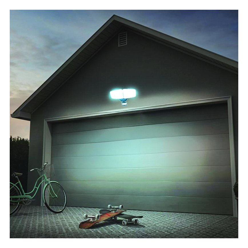 LED Āra prožektors ar sensoru LED/24W/230V 3000/4000/6000K IP54 antracīta