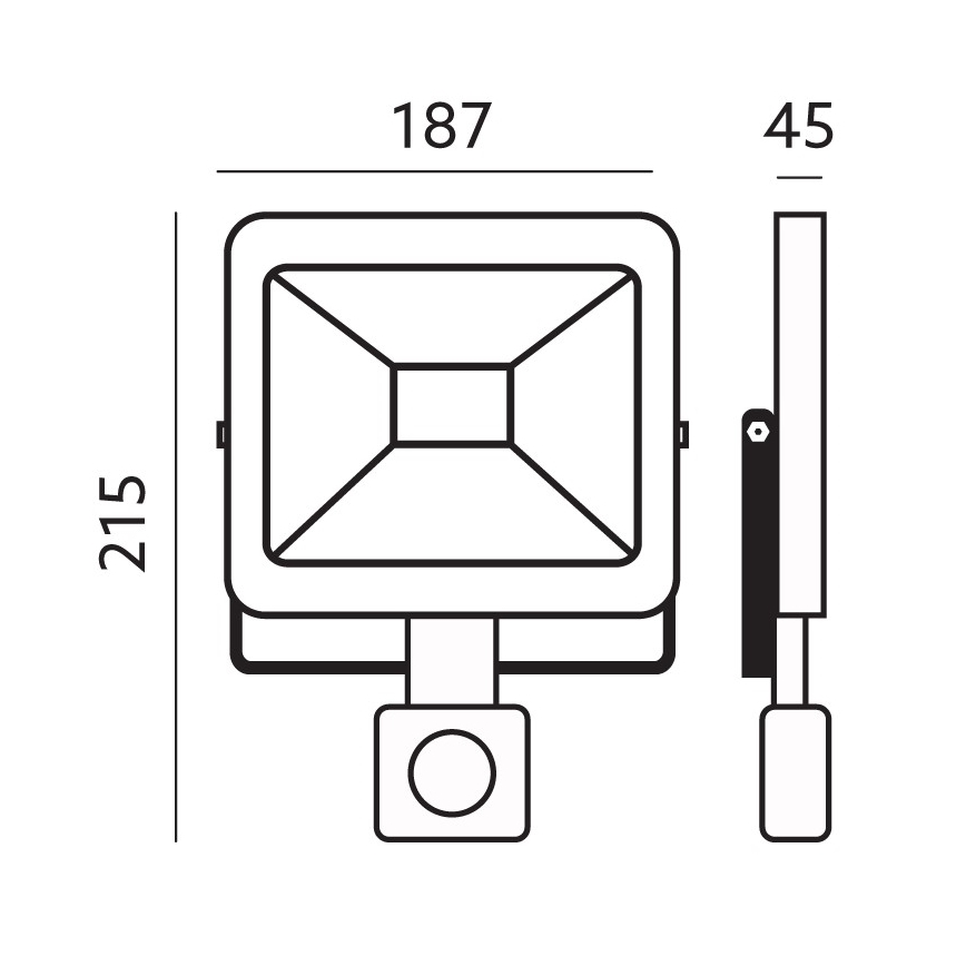 LED Āra prožektors ar sensoru LED/30W/230V 6500K IP44