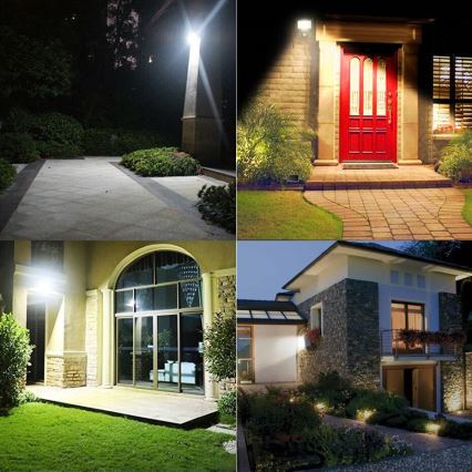 LED āra prožektors ar sensoru LED/50W/230V 4500K IP65 melns